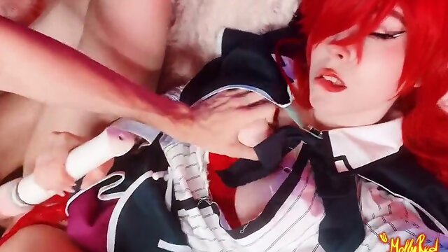 Real sex with a colorful-haired babe in high-quality videos