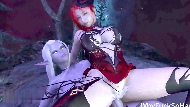 3D ginger model in Cosplay gets her pussy pounded hard