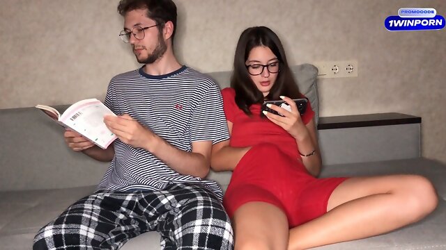 Naughty stepsister caught masturbating and tempts stepbrother to join in!