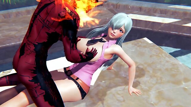 Seven Deadly Sins demon takes Elizabeth Liones in missionary hentai style