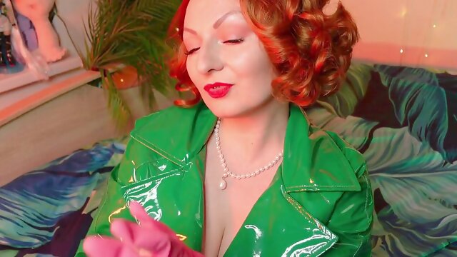 Fetish for gloves - Extended ASMR clip - Stroke it for stunning pin-up queen!