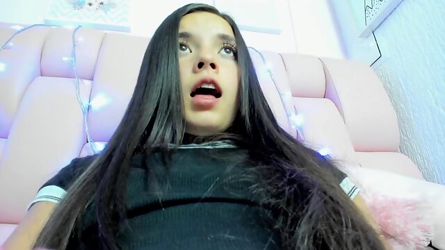 Salome Colucci discovers the pleasures of anal by exploring her tight ass with a buttplug for the first time