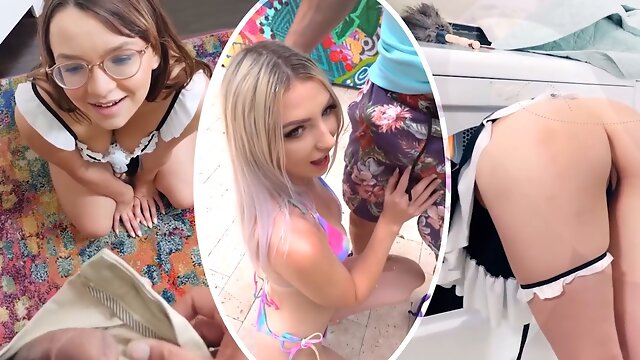 Petite Asian nympho settles her father’s rent debt using her tight pussy