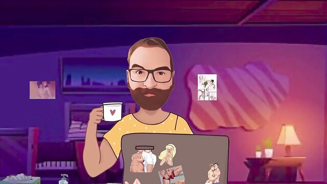 Hairy solo stud Patrick Budziak shows off his manly charms