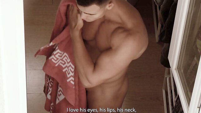 Hairy dudes stroking their uncut cocks