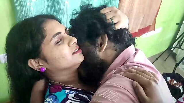 Hot Indian couple engages in passionate ass play and smooching