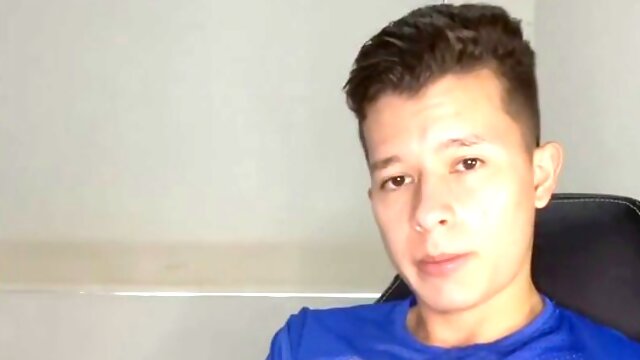 Thirsty guy shoots a massive cum load