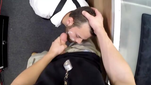 Uniformed girl gets penetrated anally while giving a blowjob