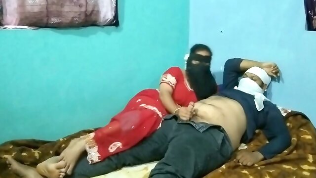 Horny wife in red saree desires brother-in-laws hard cock