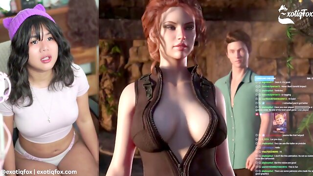 The Ultimate hentai Marathon! ExotiqFox indulges in a solo masturbation livestream with epic reactions