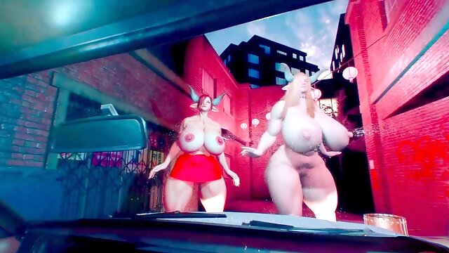 Claire and Callistas milky seduction (Growth Anime)