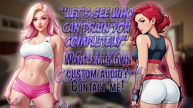 Two sexy babes battle for control of your manhood - Erotic Audio