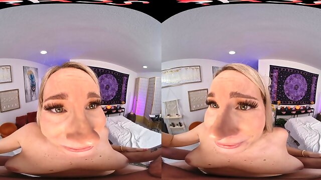 Bunny Madisons erotic VR massage escalates into a wild VR sex adventure with her bouncing booty and wet pussy