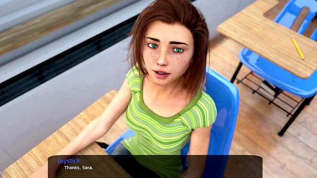 Step sister school girl plays adult game walkthrough