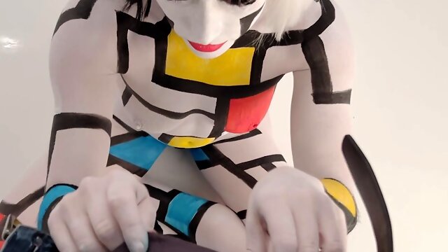 Internal creampie as girl pleasures herself with her flawless pussy