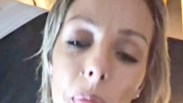 Blonde beauty gives a hot hand-job to a big black cock