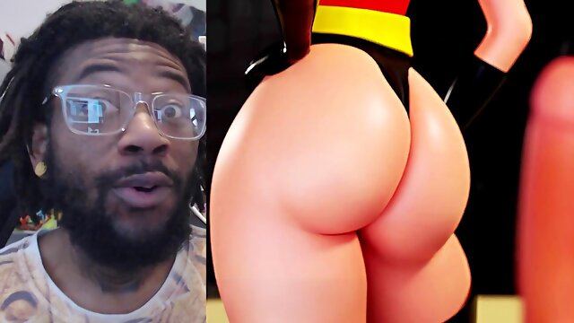 Mrs. Incredible flaunts her super thick apple booty with incredible energy!