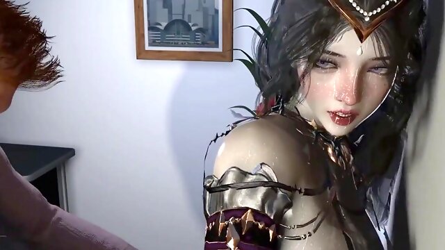 Busty 3D Asian stepmom tempts a hung guy to drill her dripping pussy