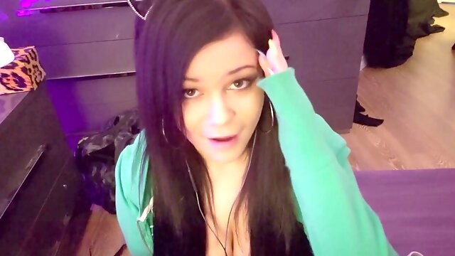 Sensual ASMR blowjob - sweet babe madafterdark gives POV deepthroat experience