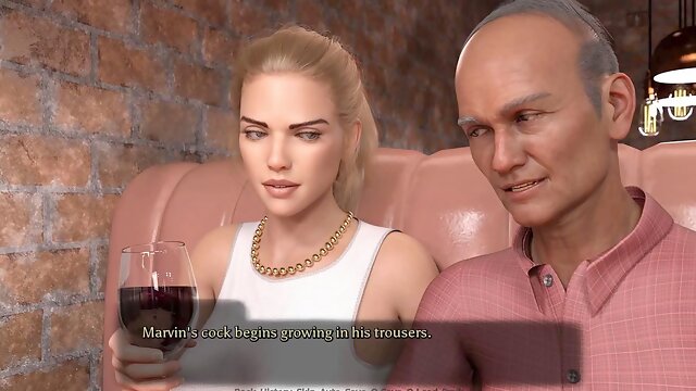 3D animated cartoon fantasy with hot blonde wife cheating in a sexy visual novel