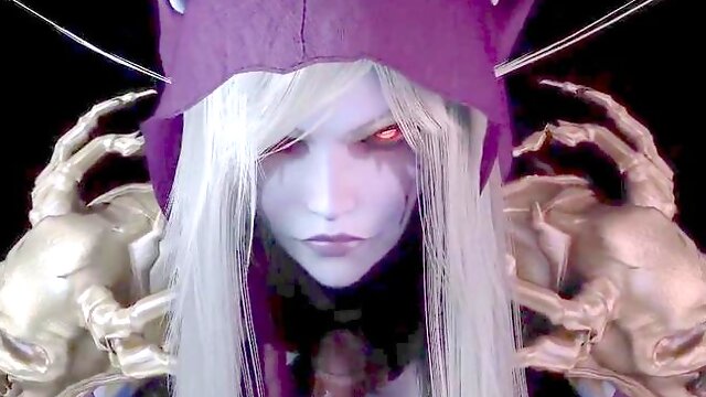 Sylvanas Windrunner slurps cock in first-person view: Warcraft adult spoof