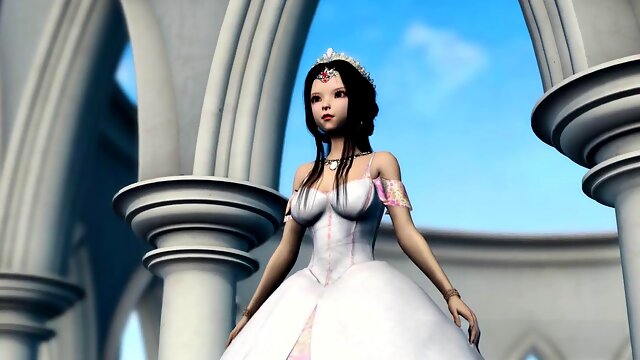 Hot adventure! Seductive young babe pounded by a huge green creature in a magical cavern