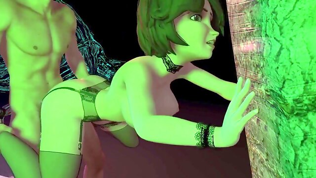 Hot cougar Cass gets pounded against a tree in a Halloween special