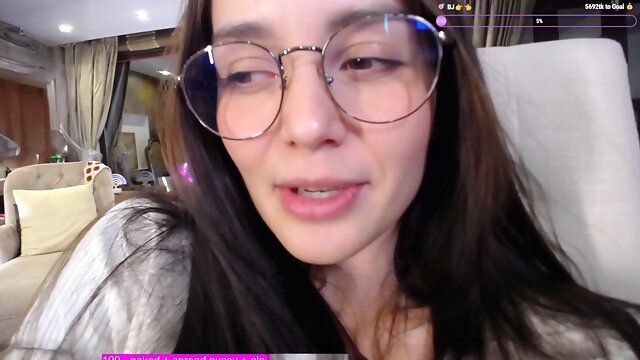 Pretty girl teasing her pussy through panties