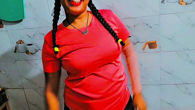 Step sibling deepthroating action