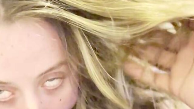 Choking handjob with whipped cream and ball sucking