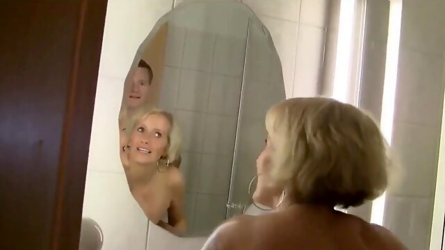 Naughty european milfs enjoy anal creampies in the shower