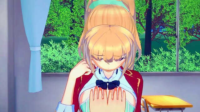 Elite school orgy: five hotties get drilled (Suzune, Kei, Honami, Arisu, Kikyou) hentai mix