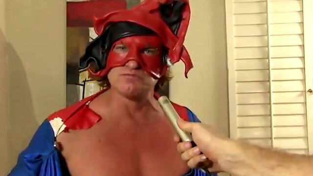 Superhero with massive ass gets cum facial