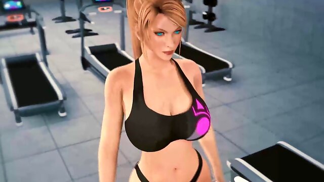 Samus Aran doing exercise (With Clothes) in various languages