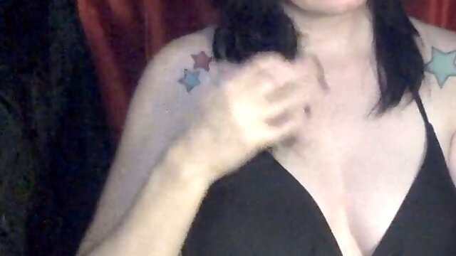 Horny babe teases her huge clit to a powerful climax