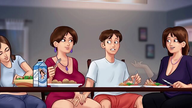 Summertime Saga game scenario with animated sex and hot cartoon fantasies