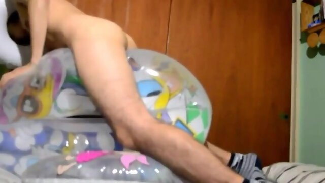 Lad Climaxes Firm Screwing His Inflatable Hook-up Fucktoy