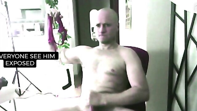 Exposed RENATO BOTTINI exhibitionist masturbating man