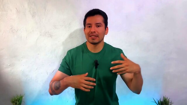 Young fellow pounds his curious muscled instructor