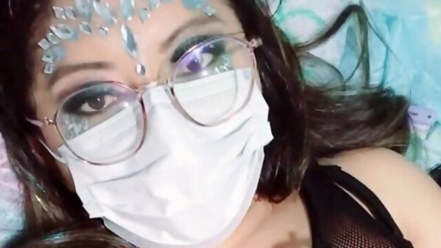 Brunette Słodkie Glasses