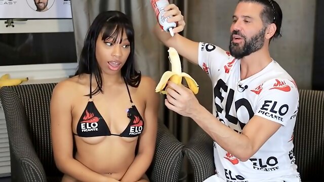 Dani Synclairs casting interview featuring her perfect natural tits