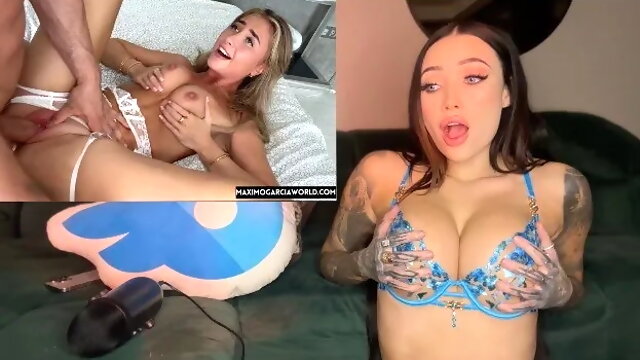 Lily Phillips & Maximo Garcia, Porn Asmr Reaction, Beautiful British Slut Squ...