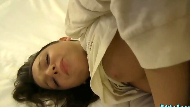 Publicagent - young college babe with narrow small body practices her first fat schlong in motel room