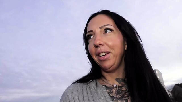 GERMAN SCOUT - Inked German Cougar Sara Deluxe with Big Ass