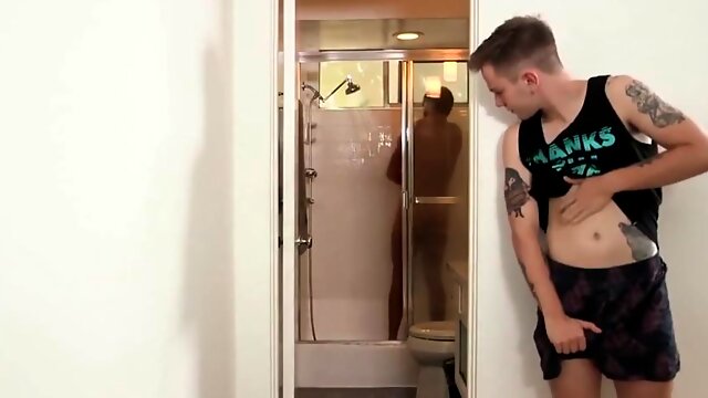 Watching my stepdad has a shower