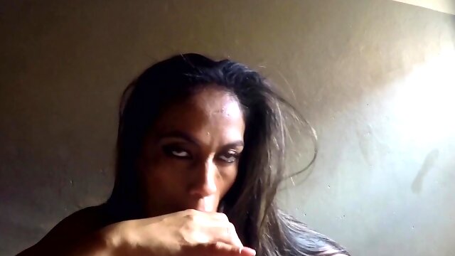 Latina madame gets face painted white