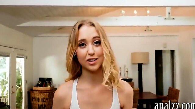 18+ Blonde Gf Enjoyed Her First Anal Sex At Home