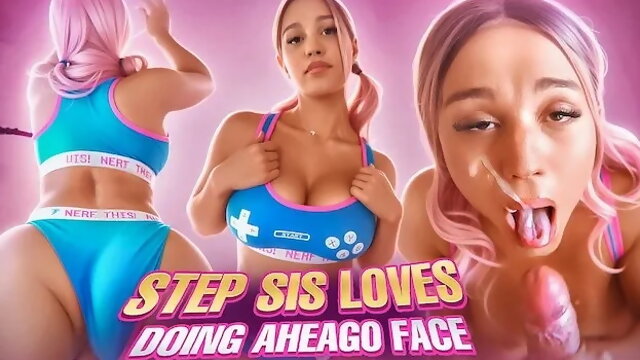 Big Ass Latina Step Sis Loves Doing Aheago Face