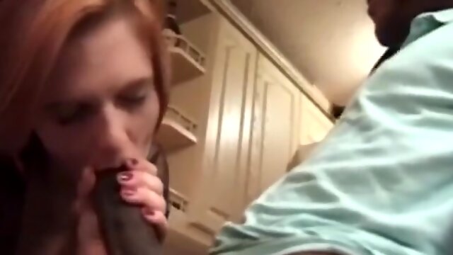 Retro Brit Hoe takes Black shaft from the Pizza man