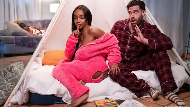 Gorgeous interracial fuck with a busty ebony girlfriend Lily Starfire